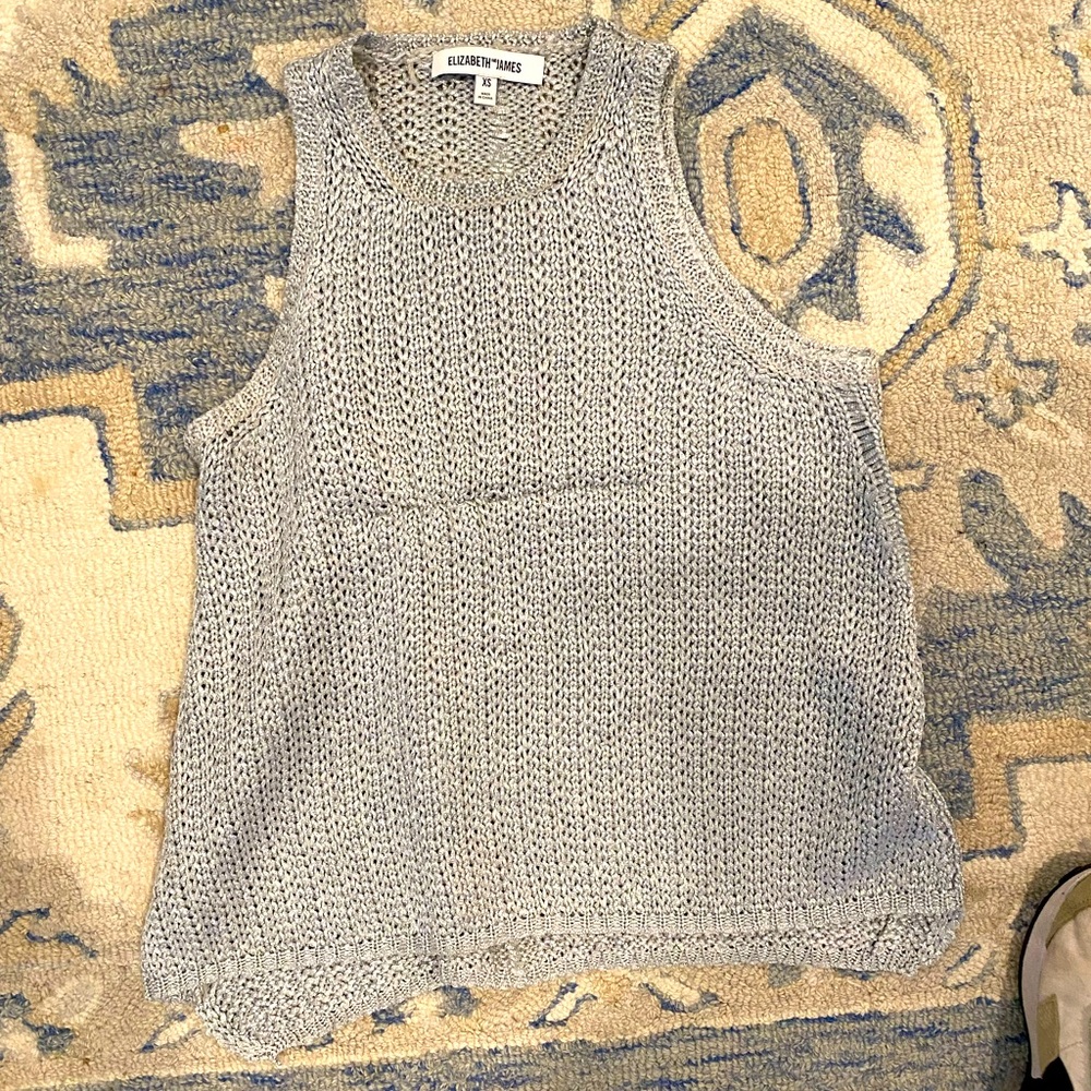 Elizabeth & James Metallic Sweater Tank